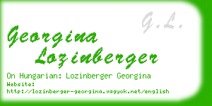 georgina lozinberger business card